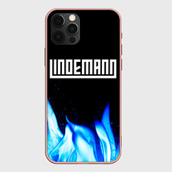 Чехол для iPhone 12 Pro Max Lindemann blue fire, цвет: 3D-светло-розовый