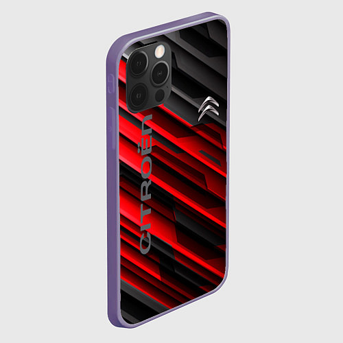 Чехол iPhone 12 Pro Max Citroёn - sport / 3D-Серый – фото 2