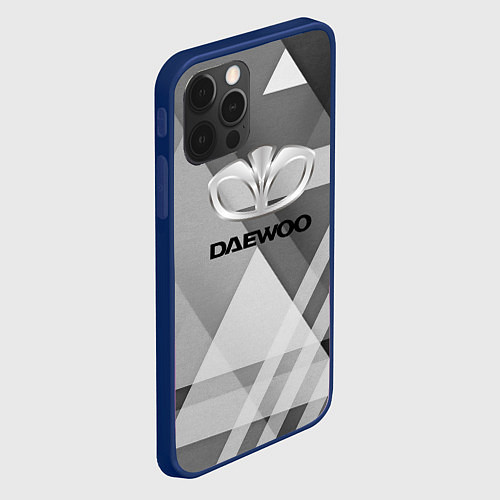 Чехол iPhone 12 Pro Max Daewoo - logo / 3D-Тёмно-синий – фото 2