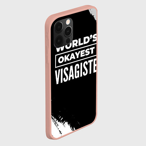 Чехол iPhone 12 Pro Max Worlds okayest visagiste - dark / 3D-Светло-розовый – фото 2