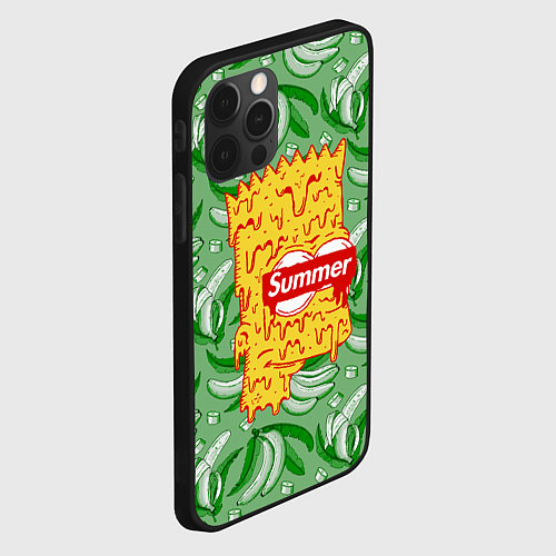 Чехол iPhone 12 Pro Max Барт Симпсон - Summer / 3D-Черный – фото 2