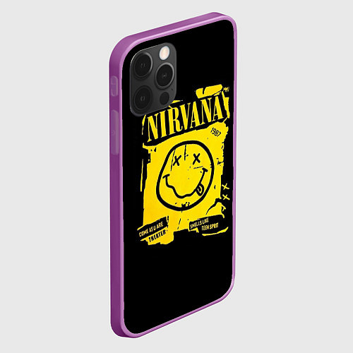 Чехол iPhone 12 Pro Max Nirvana принт / 3D-Сиреневый – фото 2