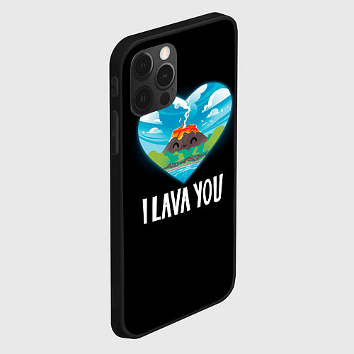 Чехол iPhone 12 Pro Max I lava you я лава ю / 3D-Черный – фото 2
