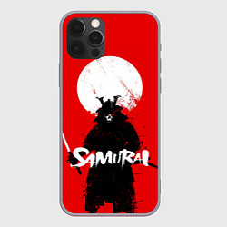 Чехол для iPhone 12 Pro Max Самурай С Катаной На Красном Фоне, цвет: 3D-серый