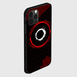 Чехол для iPhone 12 Pro Max Символ The Callisto Protocol и краска вокруг на те, цвет: 3D-черный — фото 2