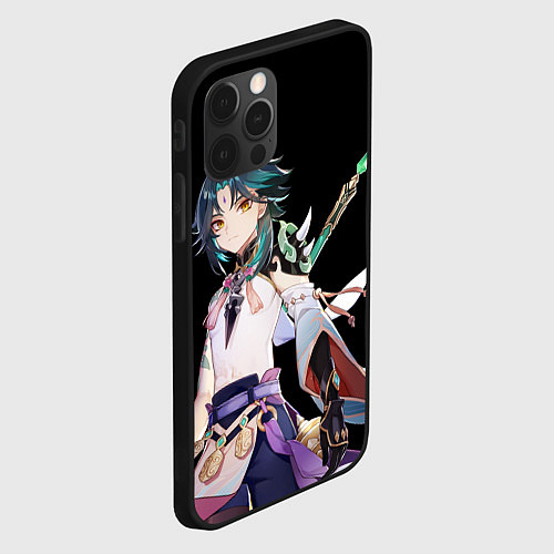 Чехол iPhone 12 Pro Max Адепт Сяо - Минимализм / 3D-Черный – фото 2