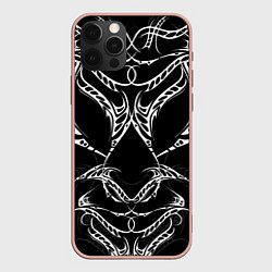 Чехол для iPhone 12 Pro Max Татуировки на теле, цвет: 3D-светло-розовый