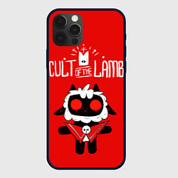 Чехол для iPhone 12 Pro Max Cult of the Lamb ягненок, цвет: 3D-черный