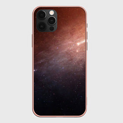 Чехол для iPhone 12 Pro Max Космос из сердца, цвет: 3D-светло-розовый