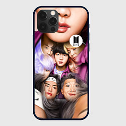 Чехол для iPhone 12 Pro Max BTS Team Photo, цвет: 3D-черный