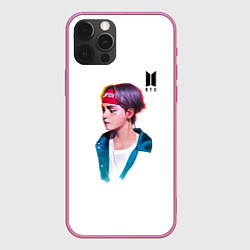 Чехол для iPhone 12 Pro Max BTS Taehyung, цвет: 3D-малиновый