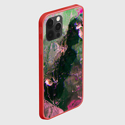 Чехол для iPhone 12 Pro Max Абстрактные краски и силуэты, цвет: 3D-красный — фото 2