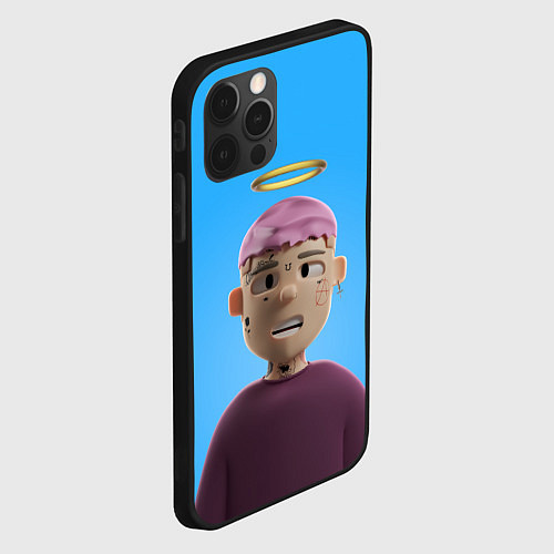 Чехол iPhone 12 Pro Max Lil Peep С Нимбом / 3D-Черный – фото 2