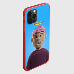 Чехол для iPhone 12 Pro Max Lil Peep С Нимбом, цвет: 3D-красный — фото 2