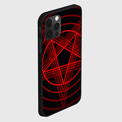 Чехол для iPhone 12 Pro Max Красная пентаграмма, цвет: 3D-черный — фото 2