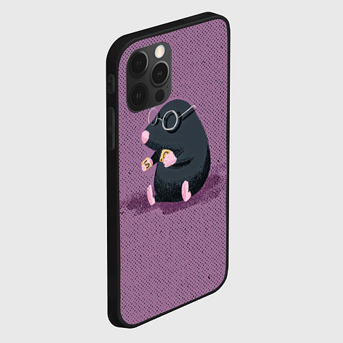 Чехол iPhone 12 Pro Max Маленький крот / 3D-Черный – фото 2