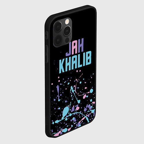 Чехол iPhone 12 Pro Max Jah Khalib - краска / 3D-Черный – фото 2