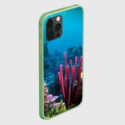 Чехол для iPhone 12 Pro Max Под водой - Underwater, цвет: 3D-салатовый — фото 2