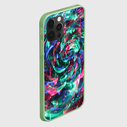 Чехол для iPhone 12 Pro Max Цветной круговорот, цвет: 3D-салатовый — фото 2