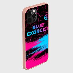 Чехол для iPhone 12 Pro Max Blue Exorcist - neon gradient: символ сверху, цвет: 3D-светло-розовый — фото 2