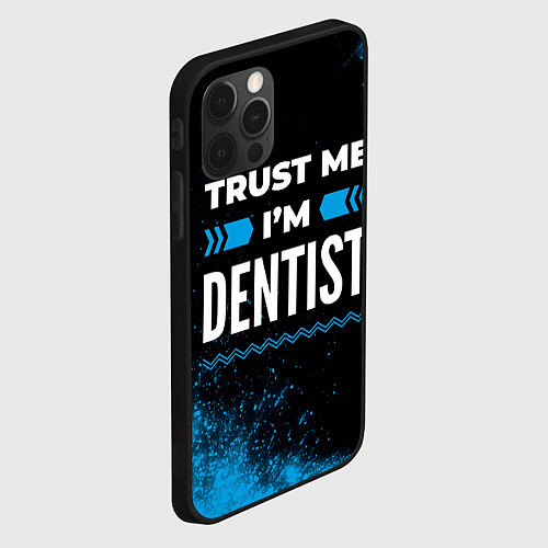 Чехол iPhone 12 Pro Max Trust me Im dentist dark / 3D-Черный – фото 2