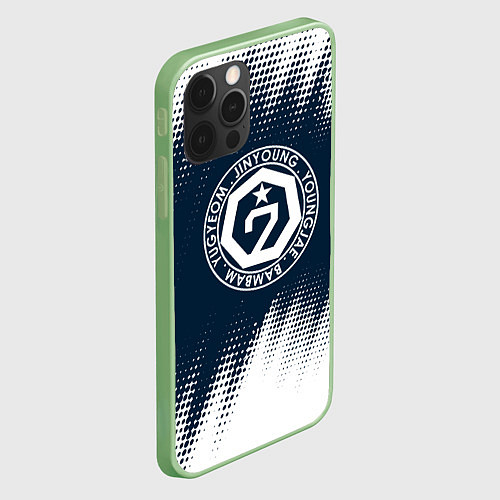 Чехол iPhone 12 Pro Max Got7 - абстракция / 3D-Салатовый – фото 2