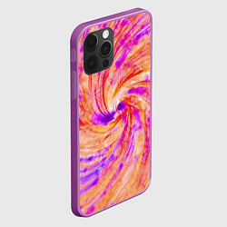 Чехол для iPhone 12 Pro Max Color swirls, цвет: 3D-сиреневый — фото 2