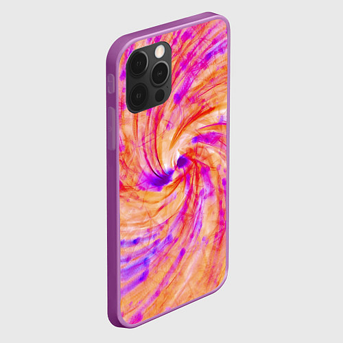 Чехол iPhone 12 Pro Max Color swirls / 3D-Сиреневый – фото 2