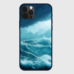 Чехол для iPhone 12 Pro Max Буря в море, цвет: 3D-черный