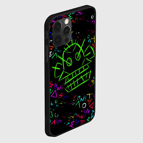 Чехол iPhone 12 Pro Max League Of Legends: Arcane neon / 3D-Черный – фото 2