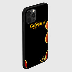 Чехол для iPhone 12 Pro Max Кимоно Кадзухи - осенняя листва, цвет: 3D-черный — фото 2