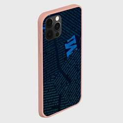 Чехол для iPhone 12 Pro Max Черная газета, цвет: 3D-светло-розовый — фото 2