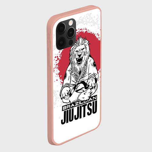 Чехол iPhone 12 Pro Max Jiu Jitsu red sun / 3D-Светло-розовый – фото 2