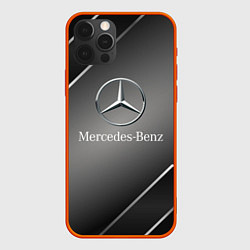 Чехол для iPhone 12 Pro Max Mercedes Карбон, цвет: 3D-красный