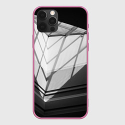 Чехол для iPhone 12 Pro Max Абстрактные тени и геометрические фигуры, цвет: 3D-малиновый