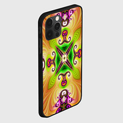 Чехол для iPhone 12 Pro Max Яркий фрактальный узор, цвет: 3D-черный — фото 2