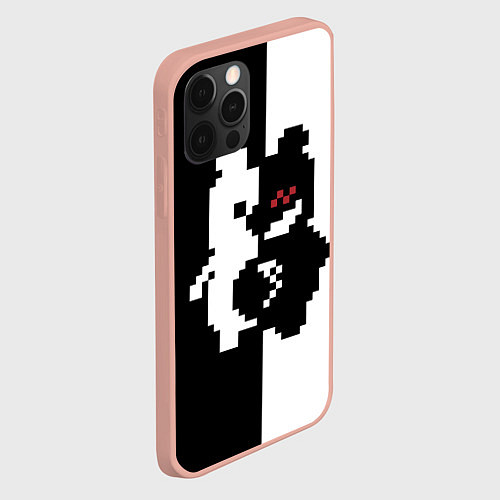 Чехол iPhone 12 Pro Max Monokuma pixel / 3D-Светло-розовый – фото 2