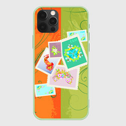 Чехол для iPhone 12 Pro Max Марки, цвет: 3D-салатовый