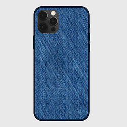 Чехол для iPhone 12 Pro Max Деним - джинсовая ткань текстура, цвет: 3D-черный