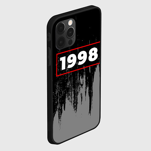 Чехол iPhone 12 Pro Max 1998 - в красной рамке на темном / 3D-Черный – фото 2