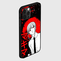Чехол для iPhone 12 Pro Max Человек-бензопила - манга - Макима, цвет: 3D-черный — фото 2