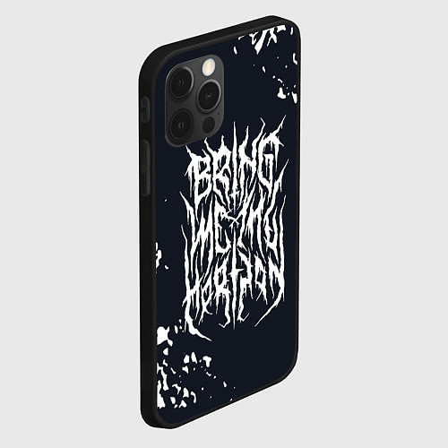 Чехол iPhone 12 Pro Max Bring Me the Horizon краска / 3D-Черный – фото 2