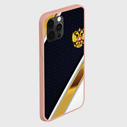 Чехол для iPhone 12 Pro Max Gold and white Russia, цвет: 3D-светло-розовый — фото 2