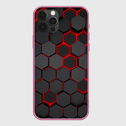 Чехол для iPhone 12 Pro Max Под чешуей дракона, цвет: 3D-малиновый