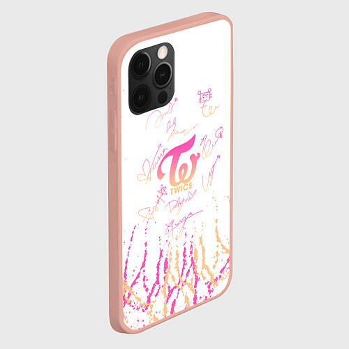 Чехол iPhone 12 Pro Max Twice градиент / 3D-Светло-розовый – фото 2