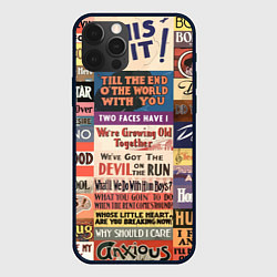 Чехол для iPhone 12 Pro Max Рекламные стикеры - retro, цвет: 3D-черный