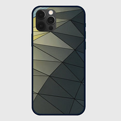 Чехол для iPhone 12 Pro Max Абстрактная сетка из множества фигур, цвет: 3D-черный