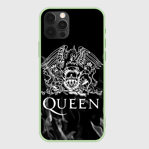 Чехол iPhone 12 Pro Max Queen огонь / 3D-Салатовый – фото 1