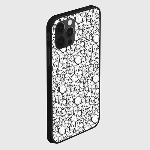 Чехол iPhone 12 Pro Max Череп бесформенный / 3D-Черный – фото 2