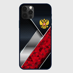 Чехол iPhone 12 Pro Max Red & black Russia
